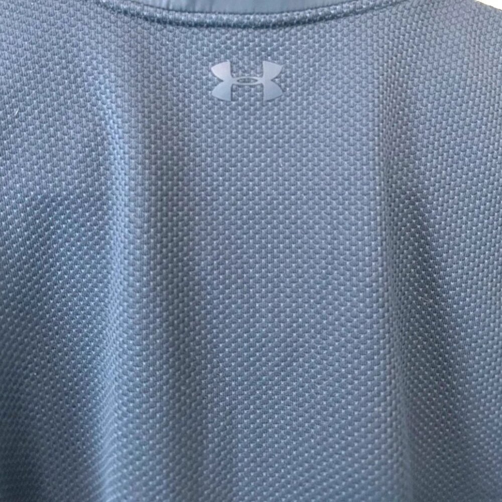 Under Armour Pullover Men's Medium Blue 1/4 Zip Golf Coldgear Logo - Picture 8 of 8